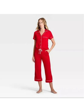 NWT | Size Small | Auden Women's Cloud Knit Pajama Set | Red
